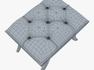crestaire lena ottoman in saffron 3D Model
