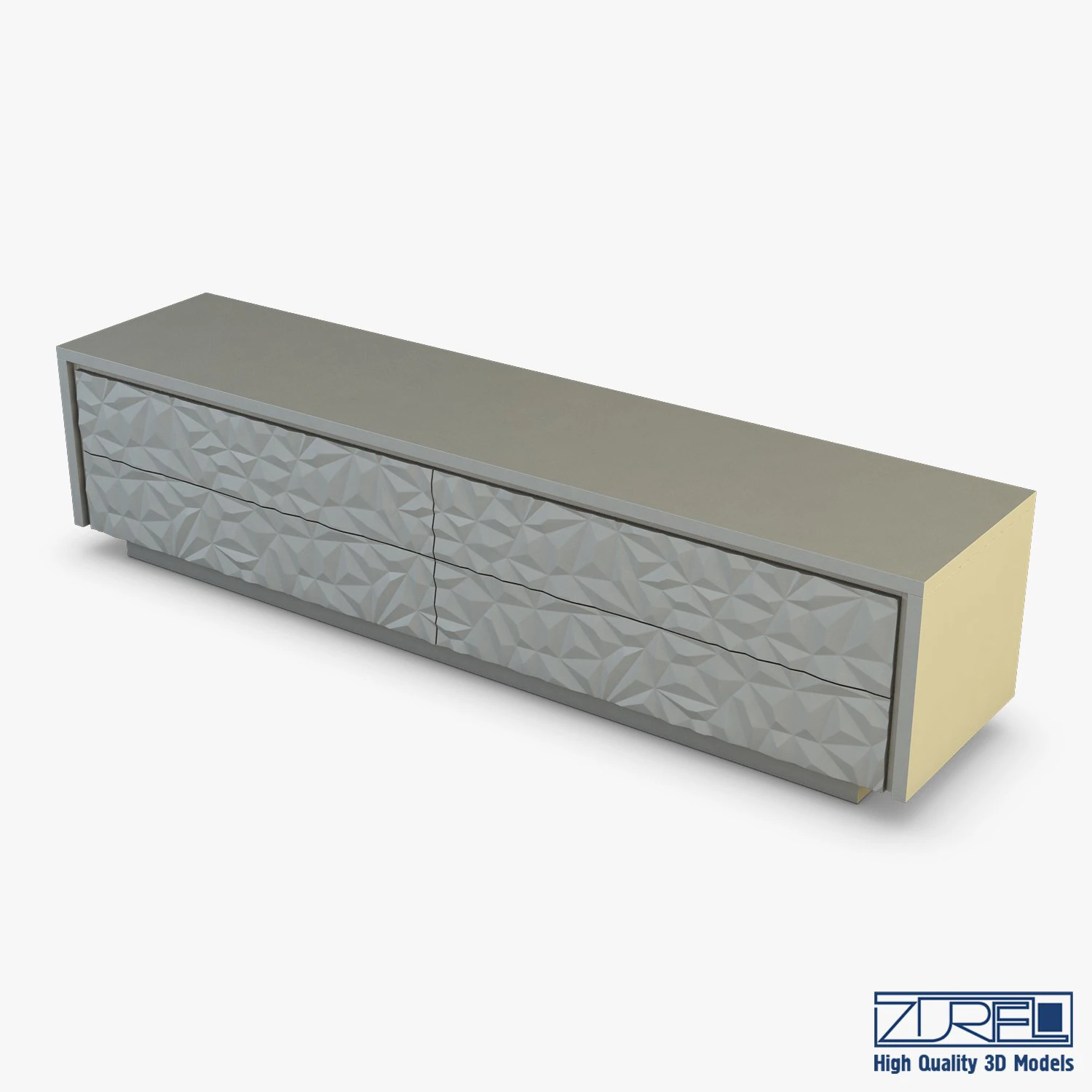 fendi tv console stand 3D Model .c4d .max .obj .3ds .fbx .stl .blend 