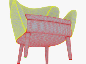 arc armchair 3D Модель