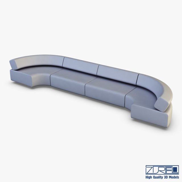 atollo sofa v 2 3D 모델 .c4d .max .obj .3ds .fbx .stl .blend 