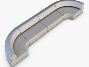 atollo sofa v 2 3D Model