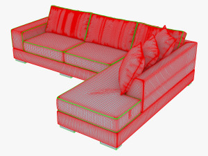 oscar sofa 3D मॉडल