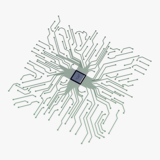electronic circuit v 3 3D Модель .c4d .max .obj .3ds .fbx .stl .blend 
