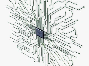 circuito elettronico v 3 Modello 3D