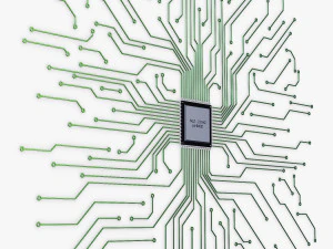 circuito elettronico v 3 Modello 3D