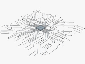 electronic circuit v 3 3D Модель