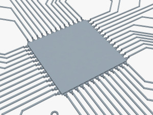 electronic circuit v 3 3D Модель
