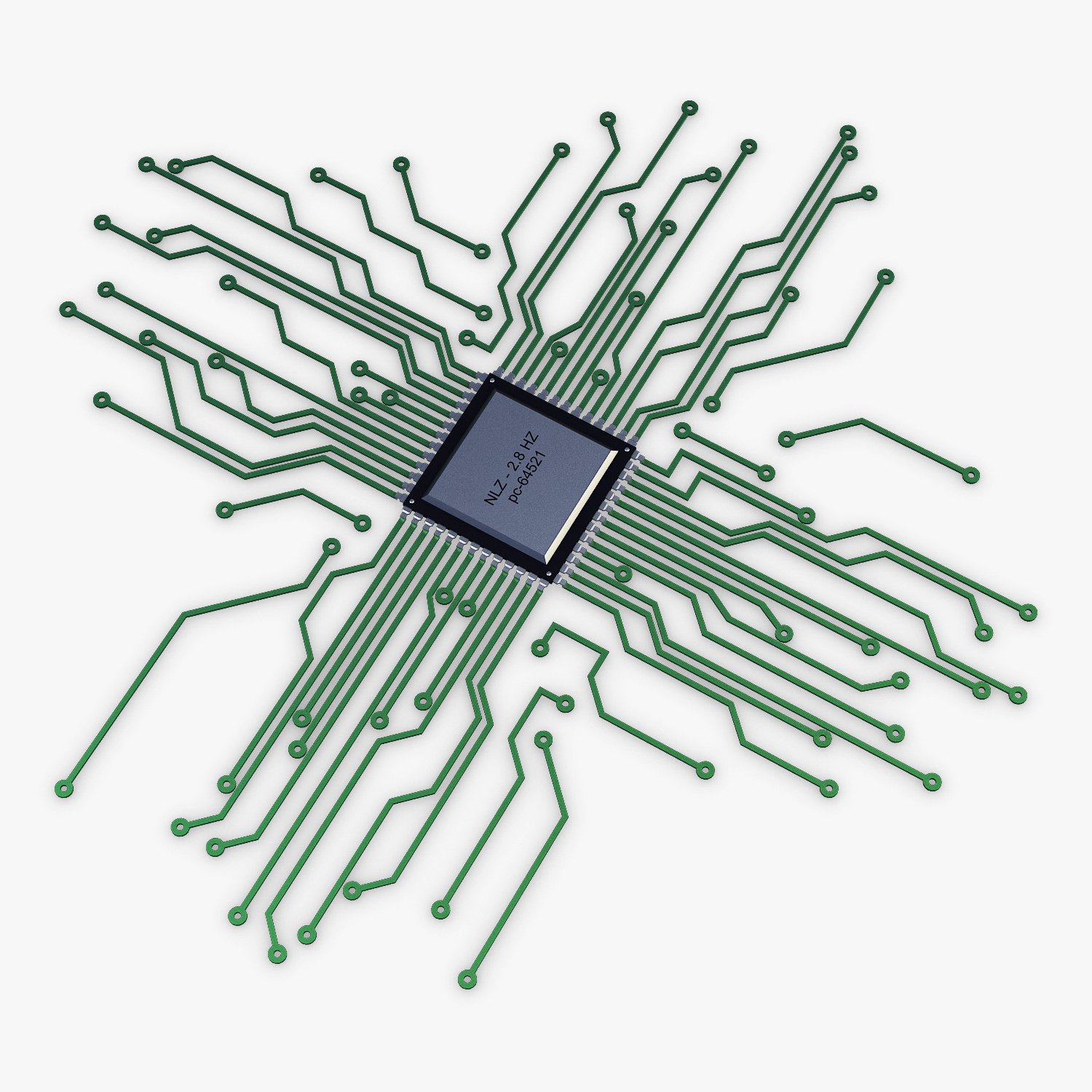 Electronic Circuit V 4 3d Model In Parts 3dexport