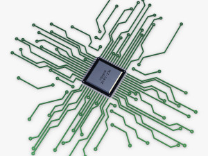 electronic circuit v 4 3D Model