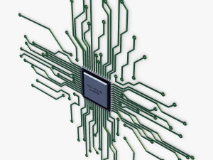 electronic circuit v 4 3D Model
