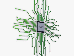electronic circuit v 4 3D Model