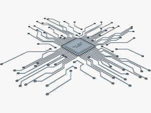 electronic circuit v 4 3D Model