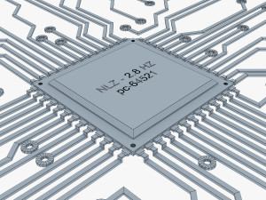 electronic circuit v 4 3D Model