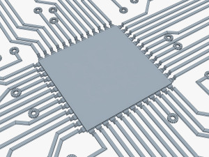 electronic circuit v 4 3D Model