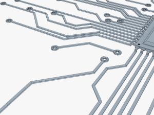 electronic circuit v 4 3D Model