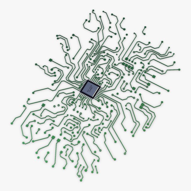 electronic circuit v 5 Modelo 3D .c4d .max .obj .3ds .fbx .stl .blend 