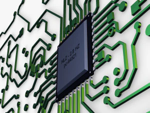 electronic circuit v 5 3D Model