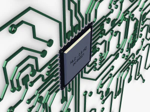 electronic circuit v 5 3D Model
