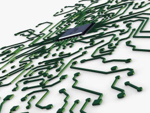 electronic circuit v 5 3D Model