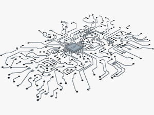 electronic circuit v 5 Modelo 3D
