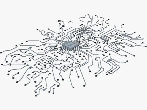 electronic circuit v 5 3D Model
