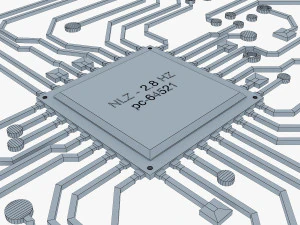 electronic circuit v 5 3D Model