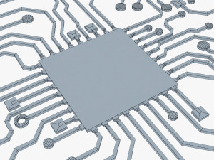 electronic circuit v 5 Modelo 3D