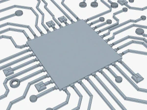 electronic circuit v 5 3D Model