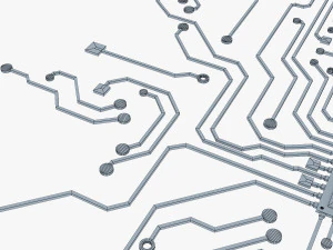 electronic circuit v 5 3D Model