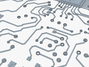 electronic circuit v 5 3D Model