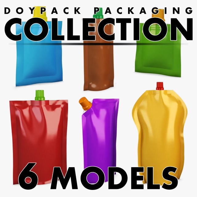 doypack packaging collection volume 1 Modello 3D .c4d .max .obj .3ds .fbx .stl .blend 