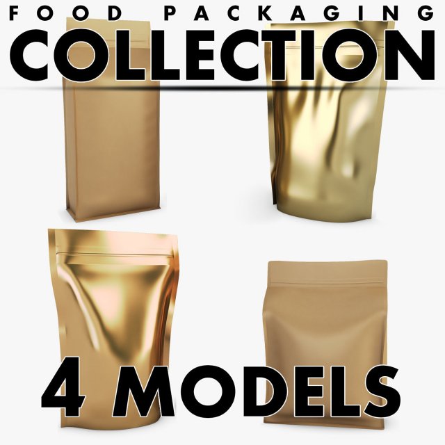food packaging collection volume 4 3D Model .c4d .max .obj .3ds .fbx .stl .blend 