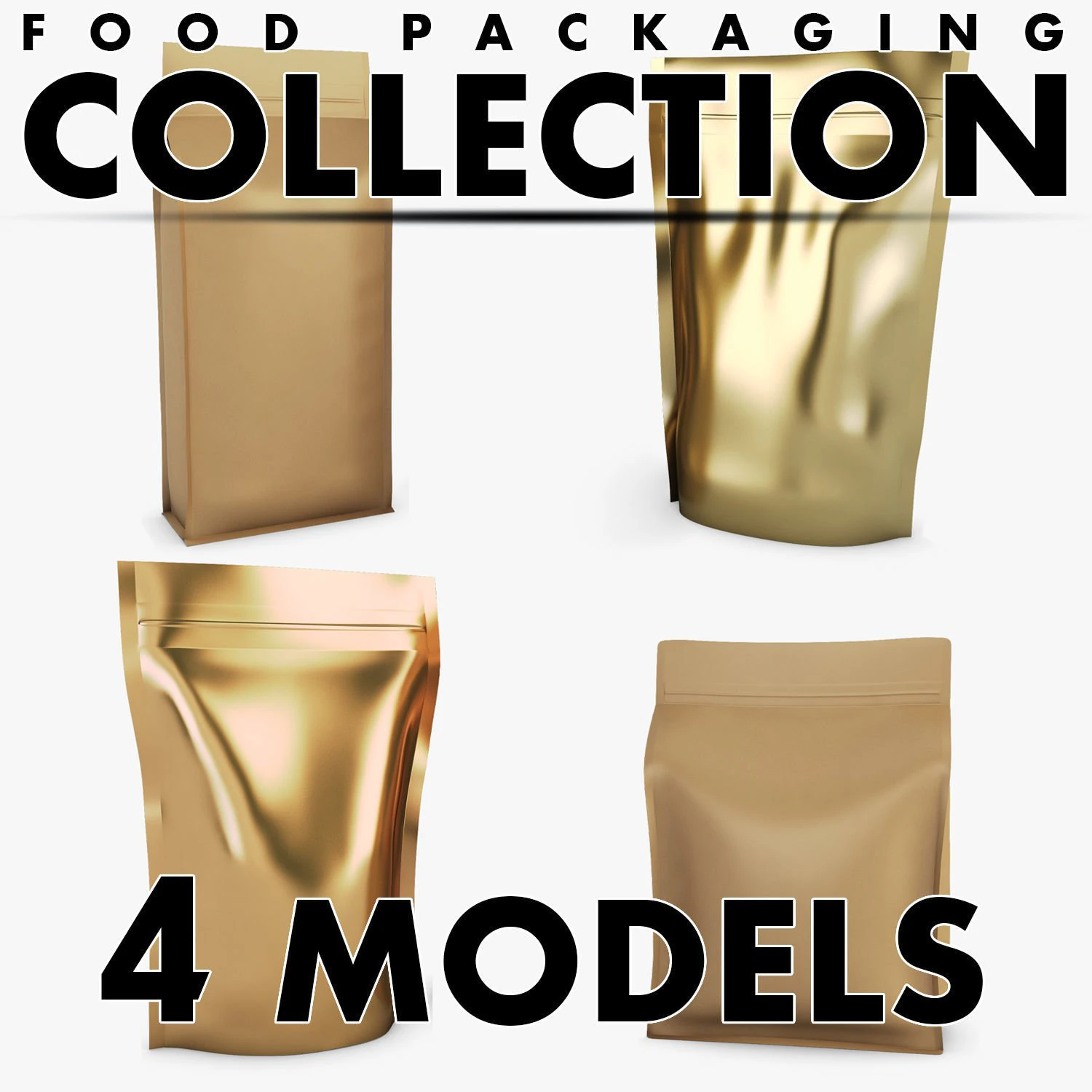 food packaging collection volume 4 3D Model .c4d .max .obj .3ds .fbx .stl .blend 