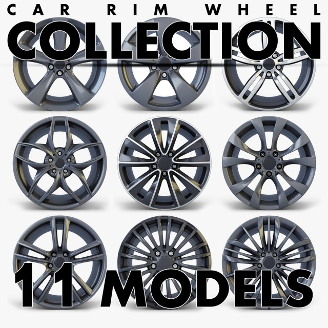 car rim wheel collection volume 2 3D मॉडल .c4d .max .obj .3ds .fbx .stl .blend 