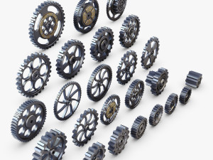 42 low poly gears - 3D model by 3d.armzep (@3d.armzep) [73c4a19]