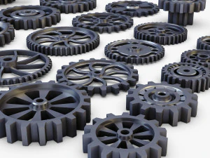 gears set low poly v 1 3D Model