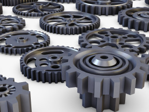gears set low poly v 1 Modelo 3D