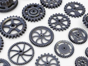 gears set low poly v 1 3D Model