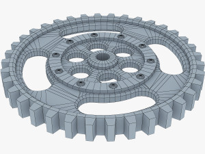gears set low poly v 1 Modelo 3D