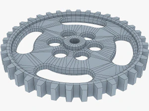gears set low poly v 1 3D Model