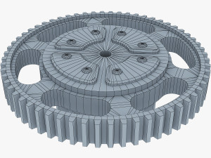 gears set low poly v 1 Modelo 3D