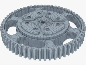 gears set low poly v 1 3D Model