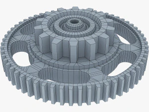 gears set low poly v 1 3D Model