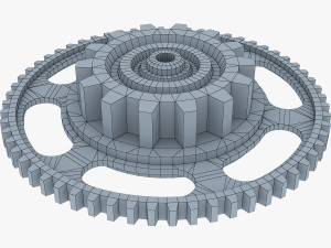 gears set low poly v 1 Modelo 3D