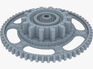 gears set low poly v 1 3D Model