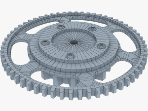 gears set low poly v 1 Modelo 3D