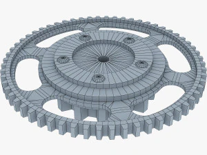 gears set low poly v 1 3D Model