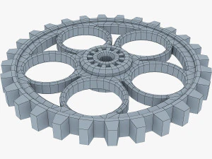 gears set low poly v 1 3D Model