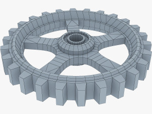 gears set low poly v 1 Modelo 3D