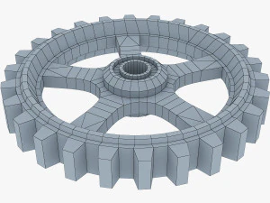 gears set low poly v 1 3D Model